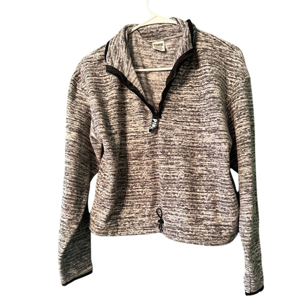 PINK by Victoria’s Secret 1/4 Zip Up Pullover Sweatshirt Gray Size Small